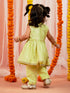 Girl's' Mint Green Kurta Pant Set